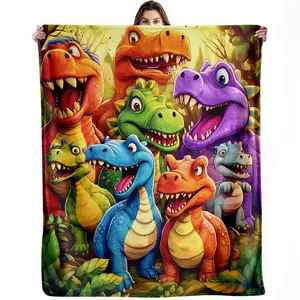 Dinosaur Blanket Kids Cartoon Dinosaur Throw Blanket For Boys