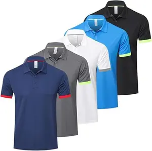 5 Pack Mens Polo Shirts Multipack Short Sleeve Breathable Golf Polo Collar Buttoned Mens Tops Gym Sport T Shirts