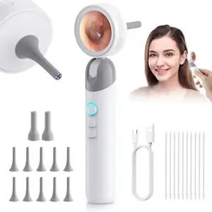 Smart Portable Ear Canal Detector with Screen, 90° Rotating HD Camera, Earwax Remover, Earwax Removal Kit, for Ears, Nose, Skin, Hair, Oral, Pets, Holiday Gift