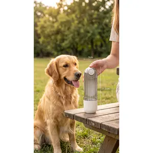 2-in-1 Portable Dog Water & Food Bottle | Leak-Proof Travel Feeder for Walks, Hikes & Road Trips