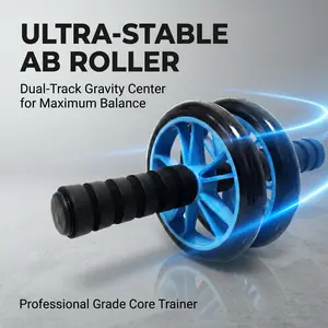 Abdominal Wheel Ab Roller for Home & Gym Use Core Strengthening Trainer Fitness Belly Training Equipment Anti-Skid Wear-Resistant Abs Workout Gear Summervibes