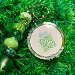 QR CODE keychain custom charms