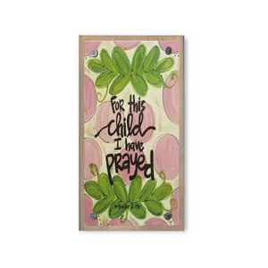 For This Child Girl Driftwood Happy Block