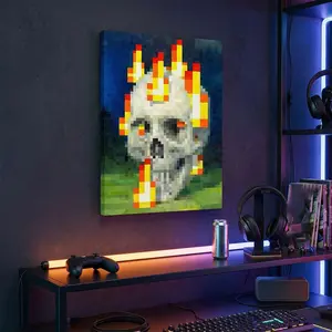 High-Quality Minecraft Pixel Art Print, Modern Style Wall Poster for Game Fans, Home Decor for Living Room & Bedroom, Wall Decoration