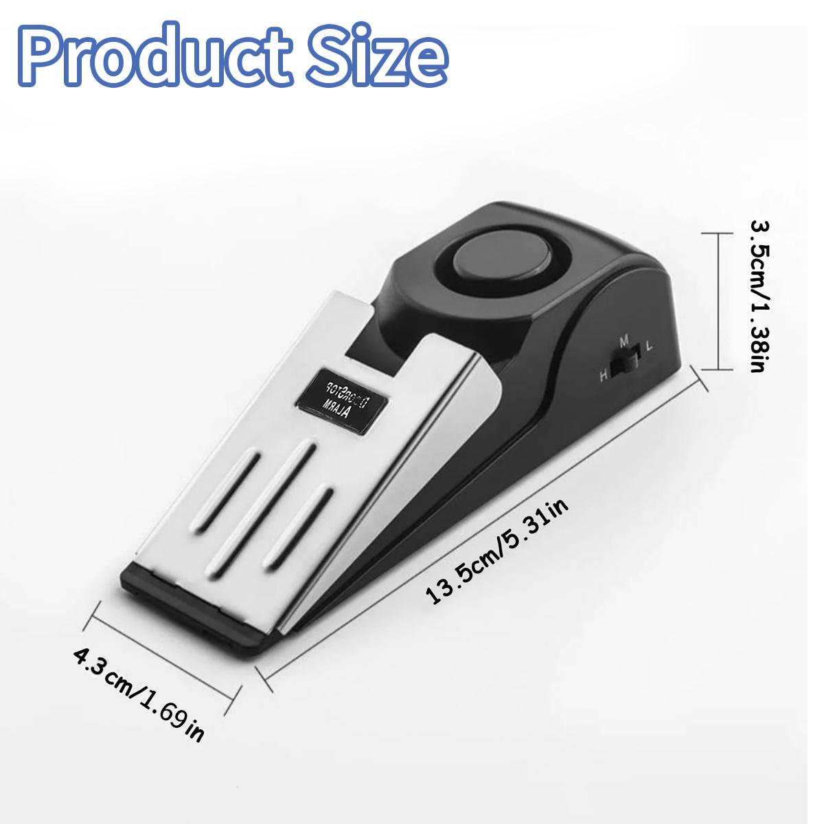 Door Stop Alarm ,Dual Door Stopper with 120db Loud Protection Security Door Tool,Door ​Security Devices Pocket Door Stopper Self Defensey Tools for Hotel Travel Home Apartment House(Black)