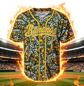 Men's Loose-Fit Quick-Dry Baseball Jersey, Sports Top, #Baananas Design, Casual Outdoor Sports Shirt