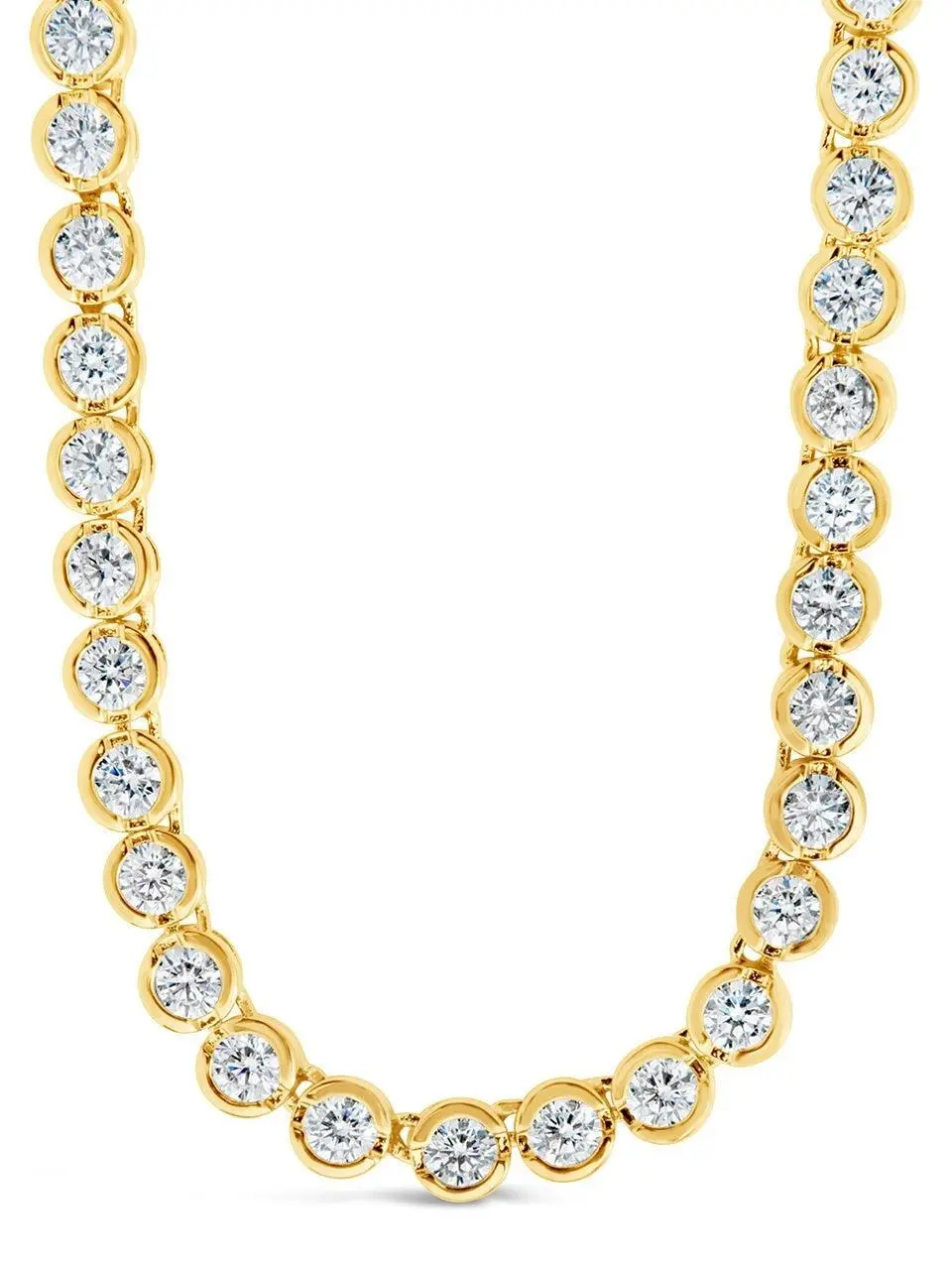 Sterling Forever Helene Bezel CZ Tennis Fine Jewelry Necklace - Fashion Jewelry Accessory, Fashion Necklace Sterling Forever Helene Bezel CZ Tennis Fine Jewelry Necklace - Fashion Jewelry Accessory, Fashion Necklace