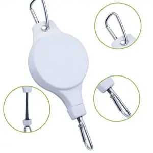 Plant Pulley, 2/4 Counts Retractable Plant Hanger, Easy Reach Hanging Plant Hanger for Garden Pot, Flower Basket and Bird Feeder, Adjustable Hanging Ropes Outdoor Metal Planter Metal Patio Planter Outdoor Planters