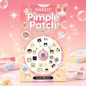 KHAZIX Cute Animal Acne Patches, Invisible & Cute on Face, Single Item, Made in China, No Alcohol or Aerosol, 12 Months Shelf Life