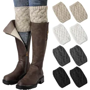 Boot Socks for Women, Winter Warm Boot Cuffs, Crochet Knitted Boot Socks, Short Leg Warmers Boot Topper Socks