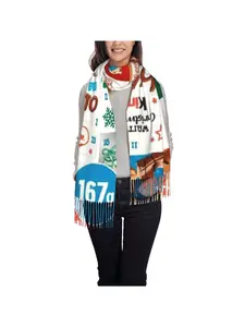 1 piece Kinder Bueno Advent Calendar Days of Fringe Wraps Christmas Fall New With Tassel Gifts Stoles