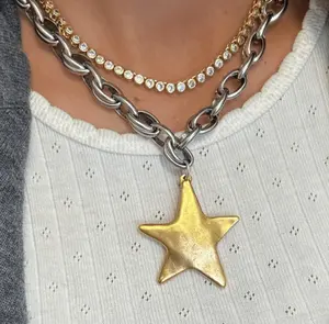 BRACHA STAR SHINE NECKLACE 2 TONE 305
