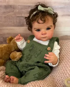 Reborn Baby Dolls 18 Inch Realistic Soft Vinyl Newborn Dolls Rooted Hair Toy for Ages 3+