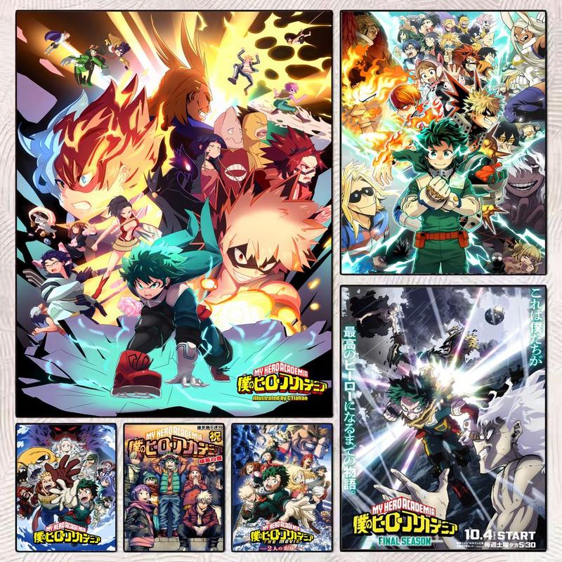 PIKPAKA Anime Midoriya Izuku My Hero Academia Cool Poster Self-Adhesive HD Wall Poster – Easy Stick & No-Residue Peel, Waterproof & Durable Art Print for Bedroom, Living Room, Dorm Decor, Perfect for Quick Makeovers and Aesthetic Room Transformation