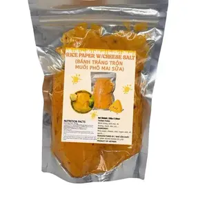 Rice Paper With Cheese Salt 7.05oz - Bánh Tráng Trộn Phô Mai Sữa 200g-Ready to Mix Spicy Snack Dry