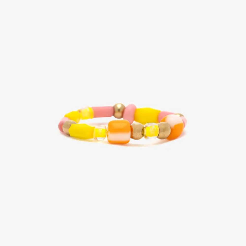 Sarita Mixed Seed Bead Stretch Ring Sarita Mixed Seed Bead Stretch Ring