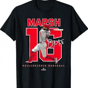 Number And Portrait Brandon Marsh Philadelphia Mlbpa T-shirt