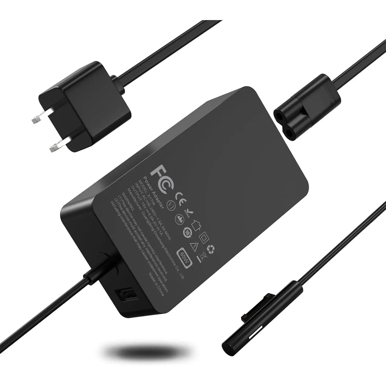 65W Laptop Surface Pro Charger Compatible with Microsoft Surface10,9,8,7+,7,6,5,4,3,X, Windows Surface 6,5,4,3,2,1,Studio,Surface Go 3,2,1,Surface Book 3,2,1, Support 44W 36W Laptop 10FT Power Cord