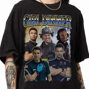 911 TV Show Shirt, Eddie Diaz Girl Dinner Shirt, Nine Eleven Shirt, Movie Lovers Shirt Gift Cotton Fabric