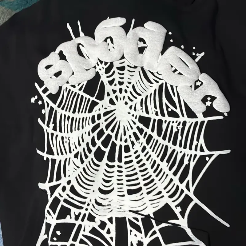 Sp5der Hoodie - Pullover Hoodie with Unique Design and Text Pattern Sweatshirts