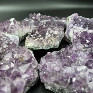Crystal Land Brazilian Amethyst Premium Quality Aura Crystal - Live Handpicked by Weight Natural Specimen for Home Décor & Healing