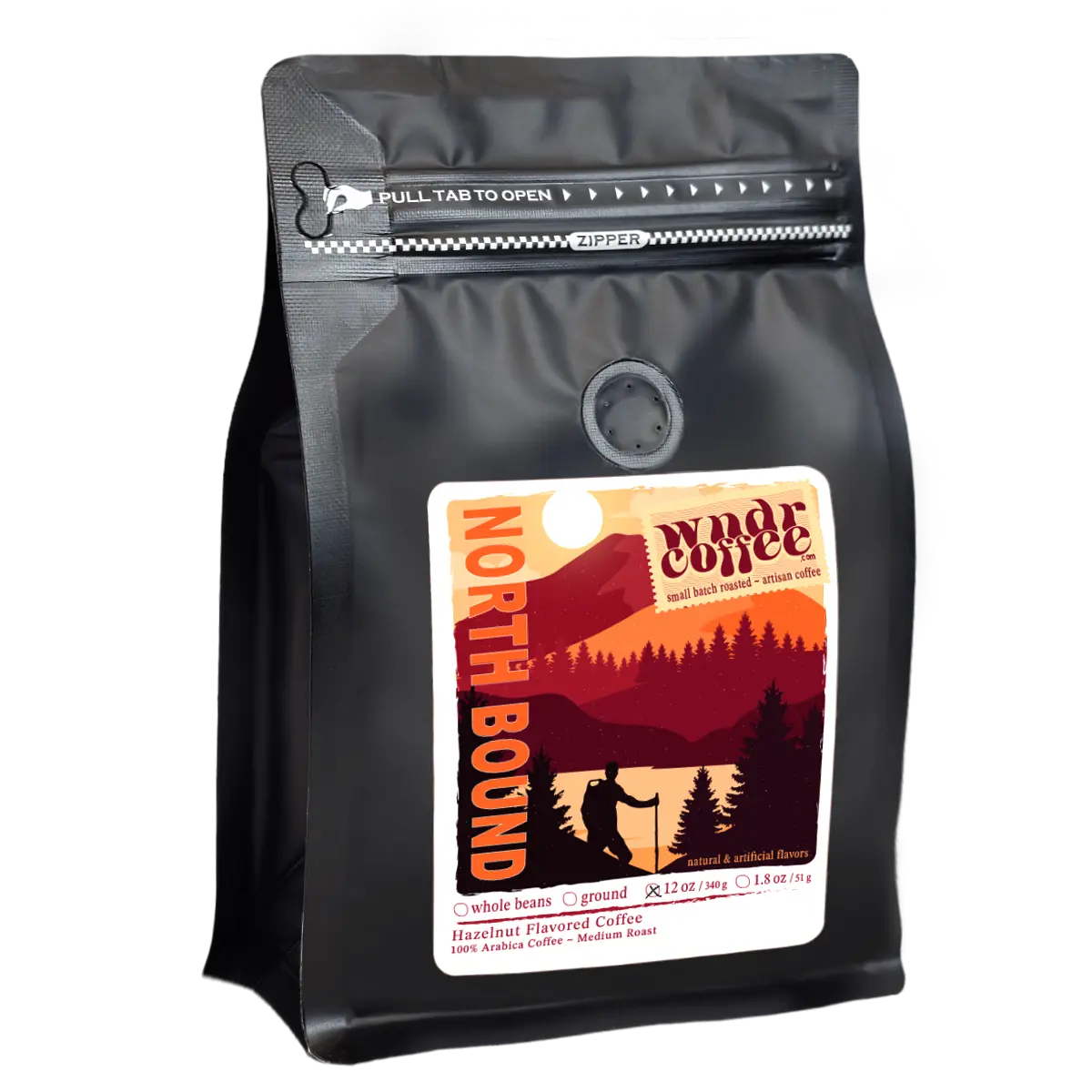 North Bound - Caramelized Hazelnuts - Medium Roasted Premium Arabica Coffee - Sugar-Free, Carb Free, Gluten Free - WNDR Coffee