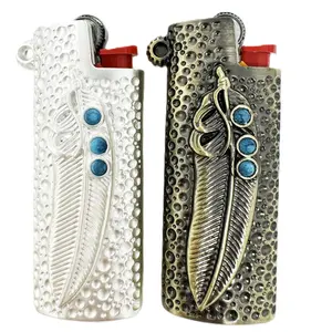 2pcs Metal Lighter Case fits BIC lighter mini size J5
