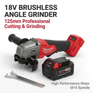 Milwaukee 18V Brushless 125mm Angle Grinder 3500-8500RPM M14 Paddle Switch,Adjustable Angle Grinder Stand,brushless grinder