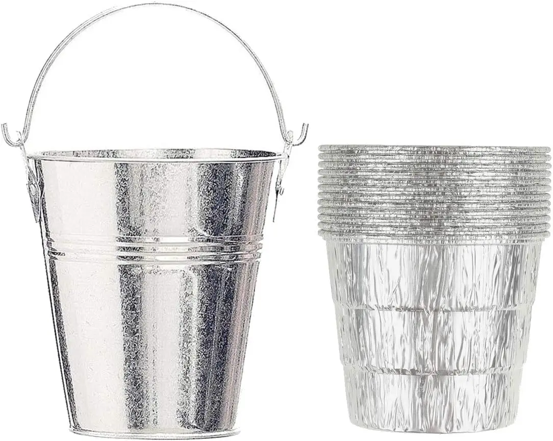 Drip  Bucket Can & 12-Pack Liners for Traeger 20/22/34, Pit Boss, etc Pellet  Grill ( 12)