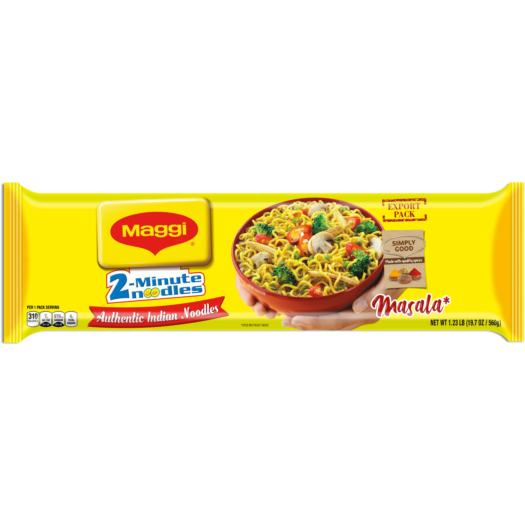 Maggi Masala 2 minutes  Noodles 8 Export Pack - 560 Gm | Instant noodles | Buldak Ramen Noodles | Natural |