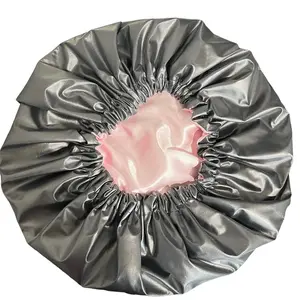 Pink Satin lined Shower Cap