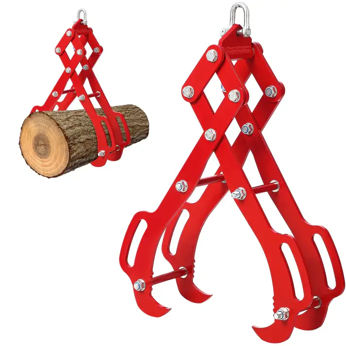 Heavy Duty Log Lifting Tongs: 28 inch 4 Claw Log Grapple for Logging Tongs,Eagle Claws Design with 3000 lbs , Lumber Skidding Logging Grabber