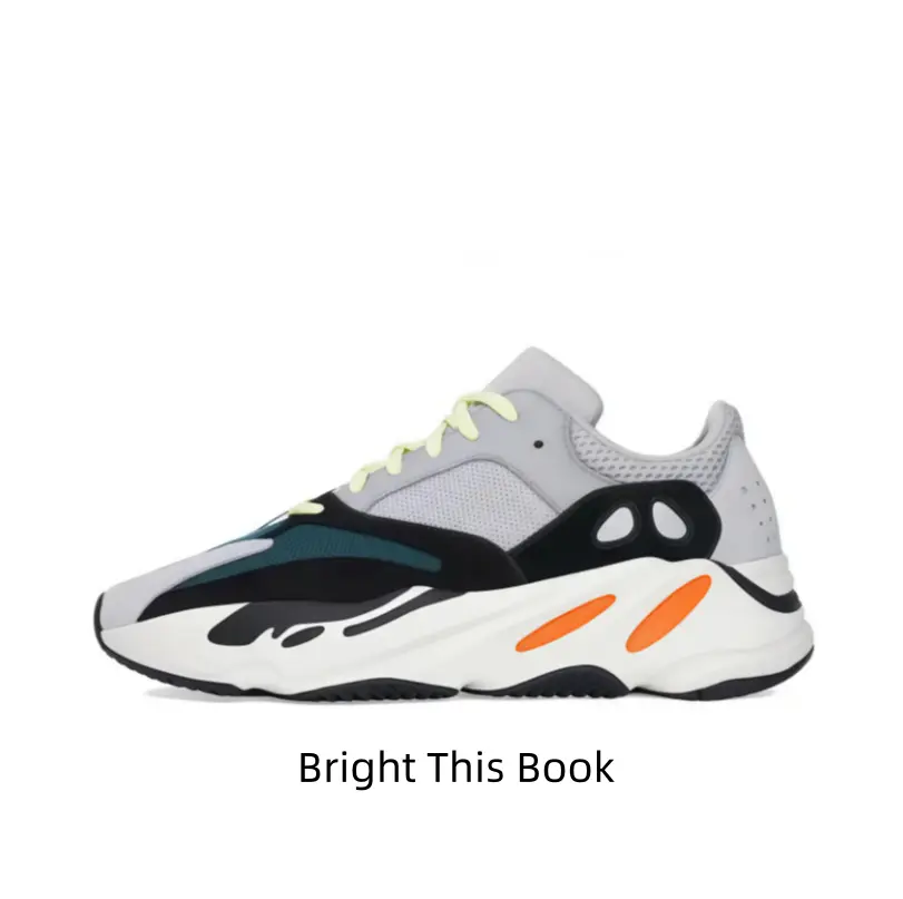 Grey Black Orange Color Block Chunky Dad Sneakers Multi Material Mesh Suede Upper Neon Yellow Laces Curved Wave Cushion Midsole Anti Slip Black Outsole Unisex Retro Street Trainers For Travel Shopping Workout
