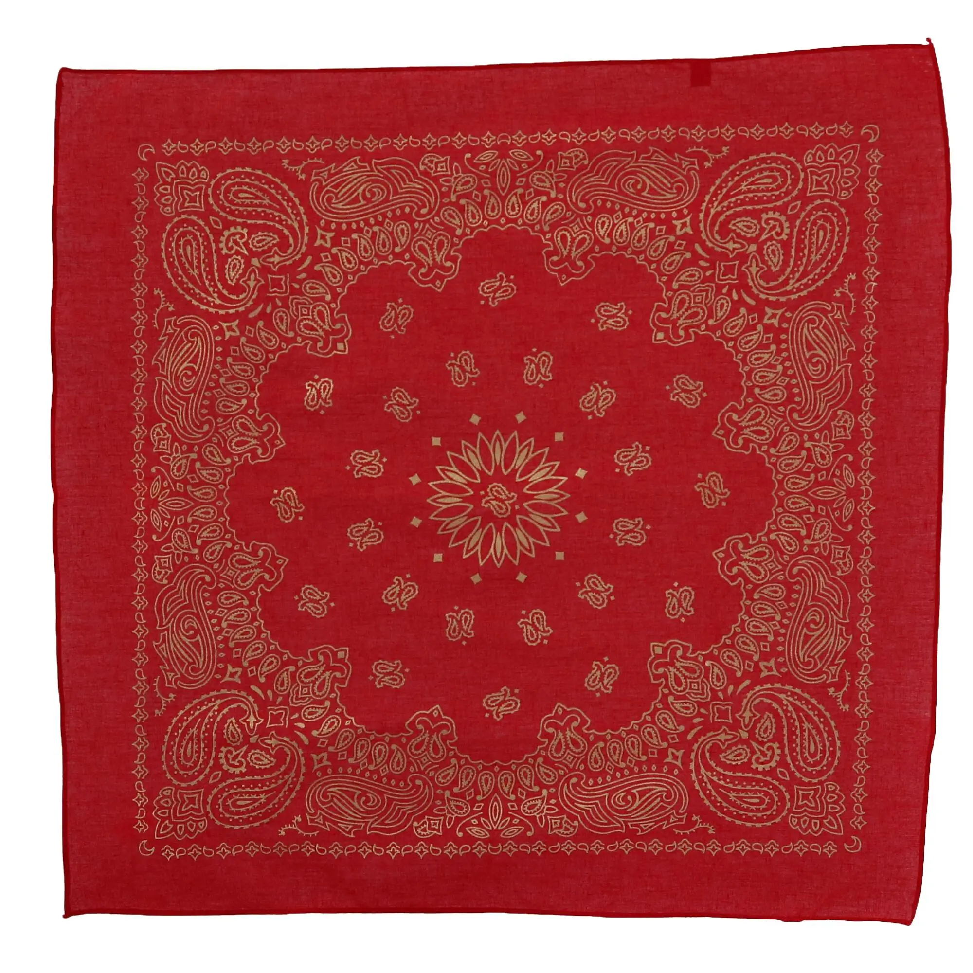 CTM Metallic Gold Paisley Print Bandana