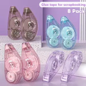 8 Pack glue tape,dotsDouble-sided tape sets,dot tape, double-sided tape for scrapbooking, double-sided tape rollers, scrapbooking supplies