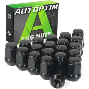 1/2-20 Lug Nuts-Replacement For 1987-2018 Jeep Wrangler JK,2002-2012 Liberty,1993-2010 Grand Cherokee, Black 19mm Hex 1.38" Tall, 1/2"-20 Closed End Aftermarket Wheel Lug Nuts (20pcs)