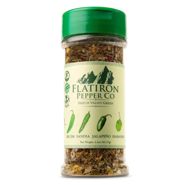 Flatiron Pepper Co - Hatch Valley Green. Premium Green Chile Flakes. Hatch Green Chile - Jalapeno - Habanero
