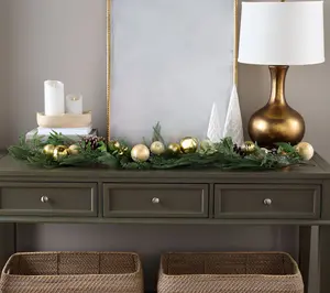 4' Ornament, Pinecone, and Pine Garland by Valerie