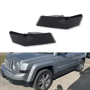 2pcs Smoked Front Parking lamps Light Turn Signal Directional Lamps For 2007 2008 2009 2010 2011 2012 2013 2014 2015 2016 2017 Jeep Patriot,Replace OEM 68004180AC, 68004181AC