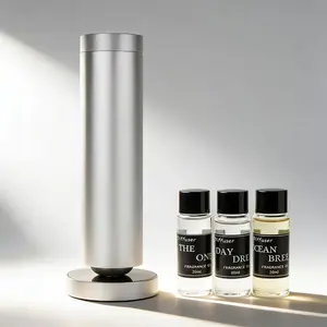 Rechargeable Metal Waterless Diffuser for 1000 Sqft – Remote Control, LED Mood Lights, 3 Luxury Hotel Scents Ocean Breeze, Best Self Care Gift for Mom, USB Powered