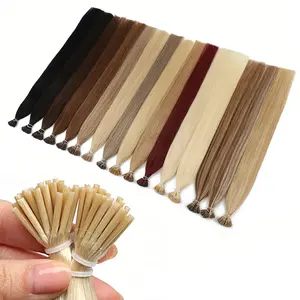 MRS Keratin Fusion I Tip Remy Human Hair Extensions 12"-20" Straight Can Be Permed Extensions Healthy And Natural Ends For Thin Hair 30g 50pcs