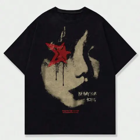 Men's Figure Print Drop Shoulder Tee, Regular Fit Casual Comfy Short Sleeve Round Neck T-Shirt for Summer, Casual Summer Tees, Fashion Men's Top for Daily Wear, Streetwear, Fabric, Cute Graphic Tee