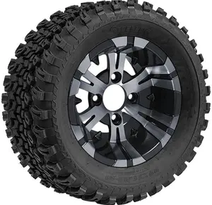 STEELENG 10" Vampire Machined/Gunmetal Wheel & 18x9-10 STINGER All Terrain Tire by STEELENG