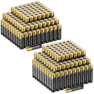 ENERGYPORT AA and AAA Alkaline Batteries Combo Pack , Double AA and Triple AAA Batteries, 1.5V High-Performance Heavy Duty , 10-Year Shelf Life, Non-Rechargeable Battery for Clocks, Remotes, Toys & Electronic Devices, Household Batteries