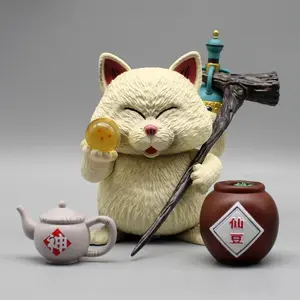 11.5cm Anime Dragon Ball Gk Figurine SENZU BEAN Cat Statue Karin Sama Action Figures Model PVC Collection Ornament Dolls Toys Collector Set