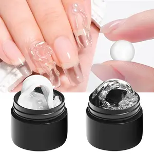 2pcs Non-Stick Hand Solid Extension Nail Gel Solid Builder Gel for Nail Extension 3D Nail Gel Art Nail Strengthen Nail Art for Home Nail Salon, Builder Gel Nails, Nail Art Tool, Nail Art Design