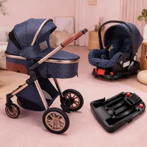 Babystroller,dealsforyoudays,4-in-1 Portable & Foldable Youngsters Stroller with Suns,High Quality Lightweight Baby Outdoor Fun,Daily Use and Shopping,Perfect Gift Mothers Day Or Valentine Day,Vintage Straw Style car seat for Travel running trave