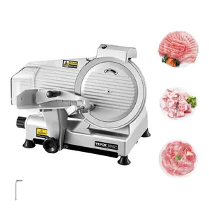 VEVOR Commercial Meat Slicer,  , 10 inch Electric Deli Food Slicer, 180W Meat Cutter with a Premium 65Mn Blade, 0-0.4 inch Adjustable Thickness, Food Slicer Machine for Meat Vegetables Hard Bread Cheese