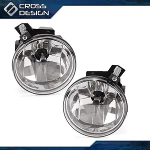 CROSSDESIGN Fit For 01-04 Dodge Dakota 01-03 Durango Clear Lens Fog Light Bumper Lamps