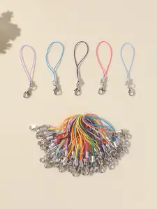 Lobster Clasp Decorative Lanyard Set, 50 Colorful Keychains & Phone Charms, Durable Design for Daily Use, All Seasons Accessory, Keychain Kawaii